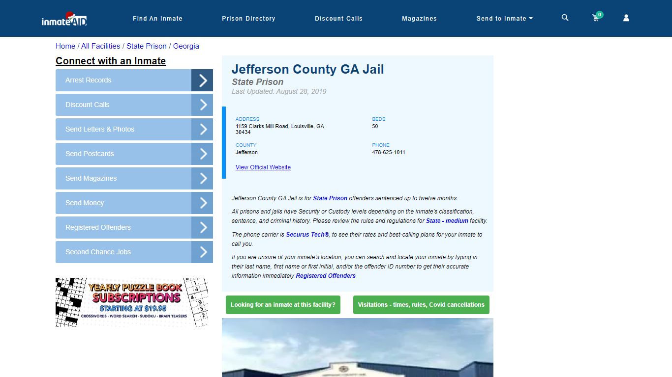 Jefferson County GA Jail & Inmate Search - Louisville, GA