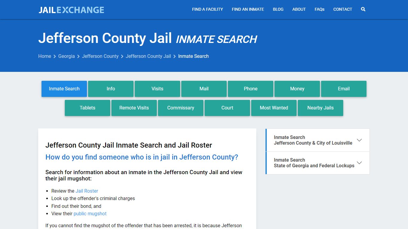 Inmate Search: Roster & Mugshots - Jefferson County Jail, GA